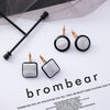 2022 design jewelry retro simple generous earrings resin shell black and white earrings for Girls gift  for woman