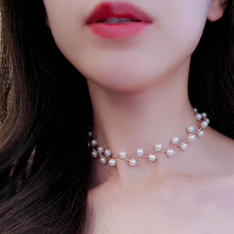 2021 simulation torque - pearl necklace simple necklace ladies jewelry
