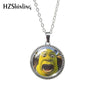 2021 Antique Necklace Cartoon Shrek Glass Cabochon Necklace Retro Pendants Jewelry