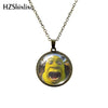 2021 Antique Necklace Cartoon Shrek Glass Cabochon Necklace Retro Pendants Jewelry