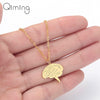 2021 Brain Gold Necklace Jewelry For Doctors Stainless Steel Jewelry For Neurologist And Neurosurgeons Gift Women Necklace