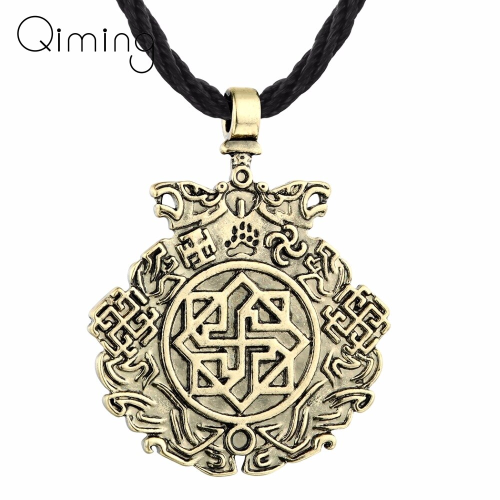 2022 Bronze Punk Men Jewelry Slavic Night Knight Pendant Slavic Amulet Sun Pendants Nordic Valkyrie viking Necklace Women