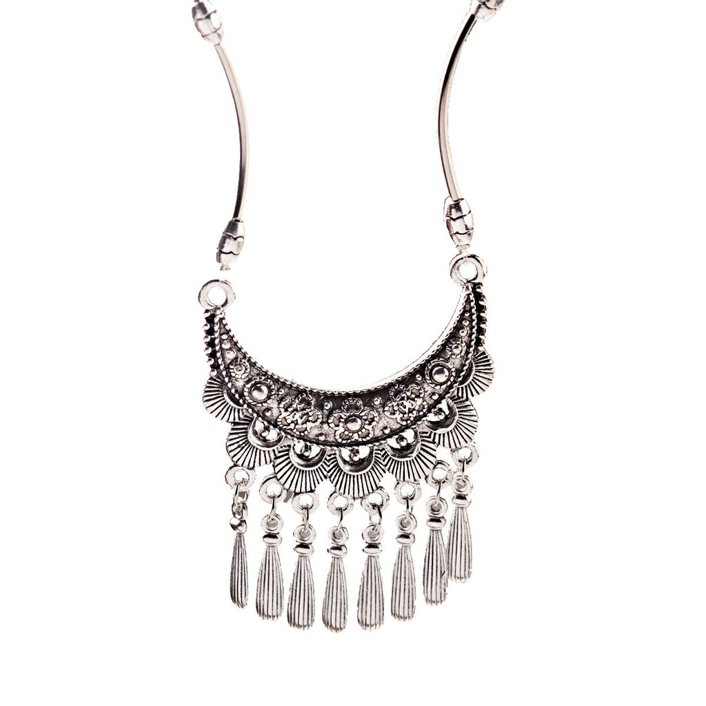 2022 Ethnic Hand Alloy Pendants Necklace Collier Femme Women&#39;s Vintage Turquoises Statement Jewelry Gifts