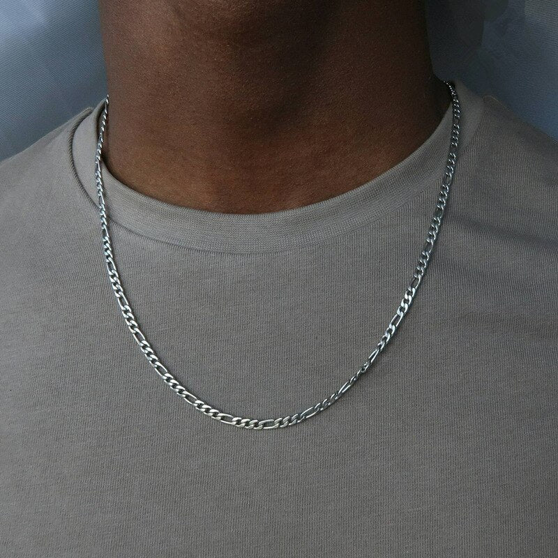 2021 Classic Figaro Chain Necklace Men Long Necklace For Men Women Boyfriend Dad Husband Chain Jewelry