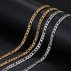 2021 Classic Figaro Chain Necklace Men Long Necklace For Men Women Boyfriend Dad Husband Chain Jewelry