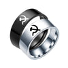 2020  Jewelry Hammer and Sickle Ring Titanium Steel Rings 8mm Men's Ring Cocktail Ring for Anniversary Gift