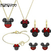 2021 Jewelry  Cute Charm Cartoon Style 3D Red bow Mouse Women Series Necklace Jewelry Birthday Gift