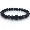 Men Bracelet Skull Disco Ball Charm 8MM Lava Stone Bead Bracelet For Men Jewelry Gift