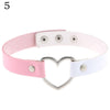 2021  PU Leather Heart Choker Necklace Women Chocker Necklaces Punk Statement Jewelry Collier Wedding Bride Jewelry Gift