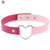 2021  PU Leather Heart Choker Necklace Women Chocker Necklaces Punk Statement Jewelry Collier Wedding Bride Jewelry Gift