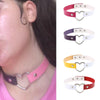 2021  PU Leather Heart Choker Necklace Women Chocker Necklaces Punk Statement Jewelry Collier Wedding Bride Jewelry Gift