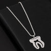 2021 Tooth Stainless Steel Chain Necklace for Women Men Silver Color Dentist Christmas Gift Grunge Jewelry