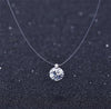 2021  Transparent Fishing Line Necklaces Rhinestone Invisible Chain Necklace Women Choker Necklaces Pendants on Line Neck