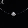 2021  Transparent Fishing Line Necklaces Rhinestone Invisible Chain Necklace Women Choker Necklaces Pendants on Line Neck