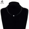 2021  Transparent Fishing Line Necklaces Rhinestone Invisible Chain Necklace Women Choker Necklaces Pendants on Line Neck