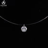 2021  Transparent Fishing Line Necklaces Rhinestone Invisible Chain Necklace Women Choker Necklaces Pendants on Line Neck