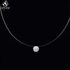 2021  Transparent Fishing Line Necklaces Rhinestone Invisible Chain Necklace Women Choker Necklaces Pendants on Line Neck