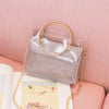 2022 Women Transparent  Pattern Shoulder Bag Hardware Chain Strap Color Block Messenger Handbag Composite Tote
