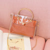 2022 Women Transparent  Pattern Shoulder Bag Hardware Chain Strap Color Block Messenger Handbag Composite Tote