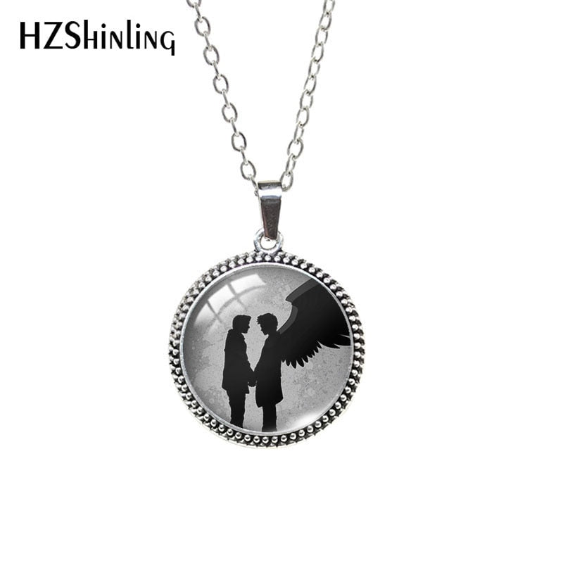 2021 Glass Cabochon Necklace Supernatural Destiel Patterns Antique Necklace Dome Pendants Jewelry