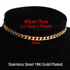 2021 Gold Color Stainless Steel Choker Chain Necklace Punk Clavicle Short Neck Chain Pendant Necklace For Women Jewelry