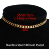 2021 Gold Color Stainless Steel Choker Chain Necklace Punk Clavicle Short Neck Chain Pendant Necklace For Women Jewelry