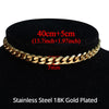 2021 Gold Color Stainless Steel Choker Chain Necklace Punk Clavicle Short Neck Chain Pendant Necklace For Women Jewelry
