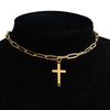 2021 Gold Color Stainless Steel Choker Chain Necklace Punk Clavicle Short Neck Chain Pendant Necklace For Women Jewelry