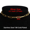 2021 Gold Color Stainless Steel Choker Chain Necklace Punk Clavicle Short Neck Chain Pendant Necklace For Women Jewelry