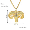 2021 Hip Hop Jewelry Gold Long Chain Necklaces Women Men Statement Letter Eagle Prayer Gesture Map Pendant Necklace