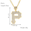 2021 Hip Hop Jewelry Gold Long Chain Necklaces Women Men Statement Letter Eagle Prayer Gesture Map Pendant Necklace