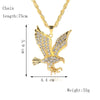 2021 Hip Hop Jewelry Gold Long Chain Necklaces Women Men Statement Letter Eagle Prayer Gesture Map Pendant Necklace