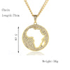 2021 Hip Hop Jewelry Gold Long Chain Necklaces Women Men Statement Letter Eagle Prayer Gesture Map Pendant Necklace