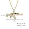 2021 Hip Hop Jewelry Gold Long Chain Necklaces Women Men Statement Letter Eagle Prayer Gesture Map Pendant Necklace
