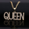 2021 Hip Hop Jewelry Gold Long Chain Necklaces Women Men Statement Letter Eagle Prayer Gesture Map Pendant Necklace