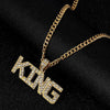 2021 Hip Hop Jewelry Gold Long Chain Necklaces Women Men Statement Letter Eagle Prayer Gesture Map Pendant Necklace
