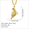 2021 Hip Hop Jewelry Gold Long Chain Necklaces Women Men Statement Letter Eagle Prayer Gesture Map Pendant Necklace