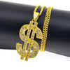 2021 Hip Hop Rap Gold Color US Dollar Pendant Necklace Chain Accessories Hiphop Jewelry Money For Women/Men Bling Jewelry
