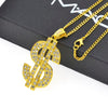 2021 Hip Hop Rap Gold Color US Dollar Pendant Necklace Chain Accessories Hiphop Jewelry Money For Women/Men Bling Jewelry