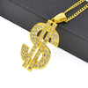 2021 Hip Hop Rap Gold Color US Dollar Pendant Necklace Chain Accessories Hiphop Jewelry Money For Women/Men Bling Jewelry