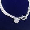 2022 925 Stamp Silver Color Bracelet Hook Five Heart Fine Jewelry Accessories Silver Charm Bracelets for Women Christmas