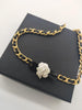 2021 Brand Jewelry  Women Vintage Chain Leather Link Flower Chain Necklace Party Fine Tassel Pearls Choker