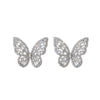 2022 Jewelry Delicate Copper Inlaid Zircon Color Earrings Elegant Shiny Butterfly Prom Party Earring for women