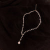 2022 Jewelry  White Crystal Necklace Elegant White Pearl Pendant Prom Party Necklace for women