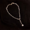 2022 Jewelry  White Crystal Necklace Elegant White Pearl Pendant Prom Party Necklace for women