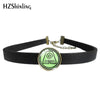 2021 Summer Avatar The Last Airbender Glass Dome Leather Choker Necklace Kingdom Necklace