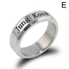 2020  Jimin  Jewelry Ring Men Titanium Steel Letters Rings For Women Ring Titanium Steel Crystals Ornaments Gift