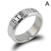 2020  Jimin  Jewelry Ring Men Titanium Steel Letters Rings For Women Ring Titanium Steel Crystals Ornaments Gift