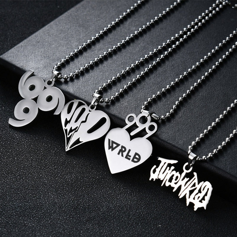 2022 Juice WRLD Pendant Necklace Beads Stainless Steel Necklace For Women Man Fans Gift Collares Mujer Gargantilha Collier Femme