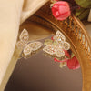 2022 Korea Jewelry Copper Inlaid Zircon Color Smart Butterfly Earrings Elegant Female Earrings